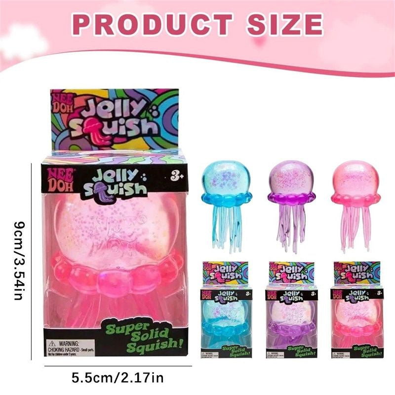 New Needoh Nice Cube Jellyfish Swinging Tentacles Sensory Toy
