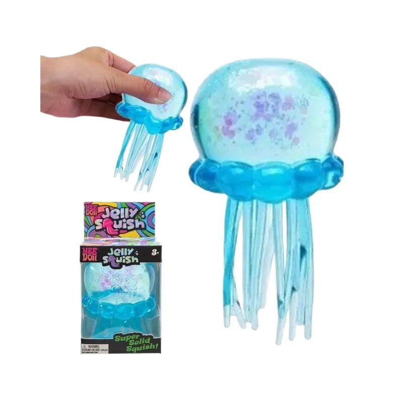 New Needoh Nice Cube Jellyfish Swinging Tentacles Sensory Toy