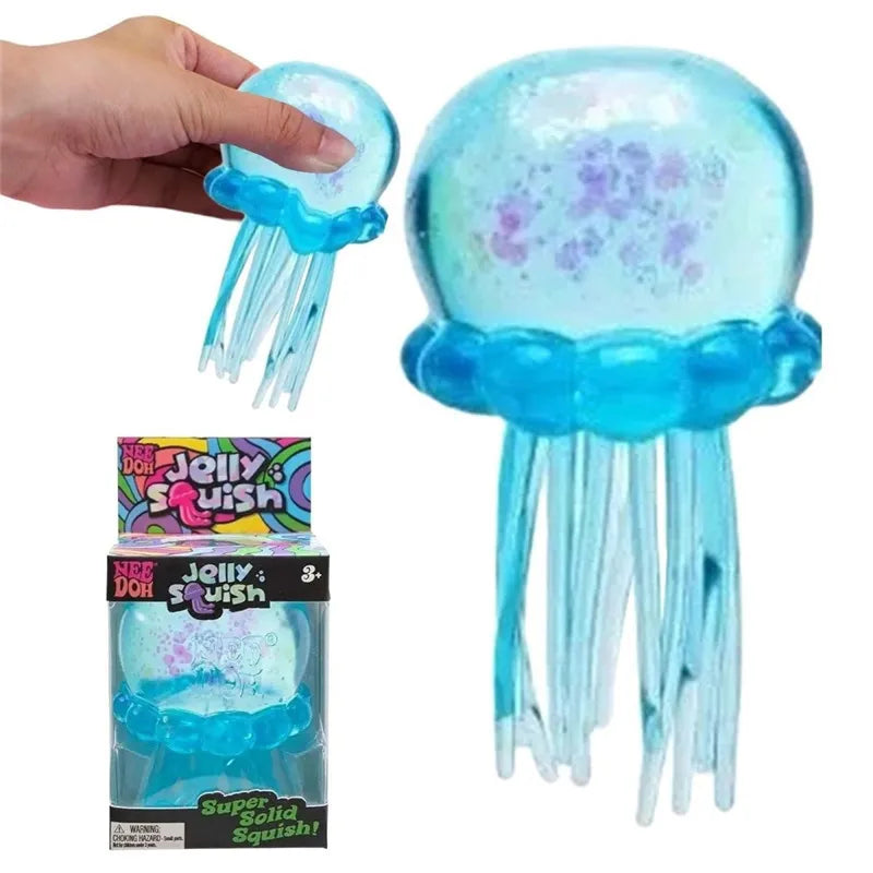 New Needoh Nice Cube Jellyfish Swinging Tentacles Sensory Toy
