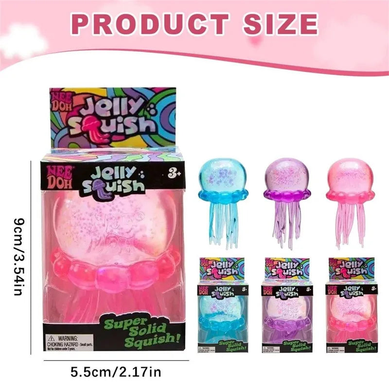 New Needoh Nice Cube Jellyfish Swinging Tentacles Sensory Toy